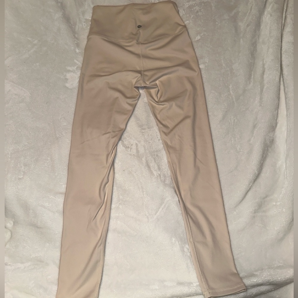 High-Waisted Beige Leggings